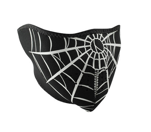 NEOPRENE 1/2 FACE MASK, SPIDER WEB