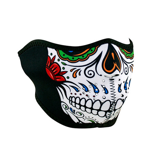 ZAN HALF MASK, NEOPRENE, MUERTESKULL