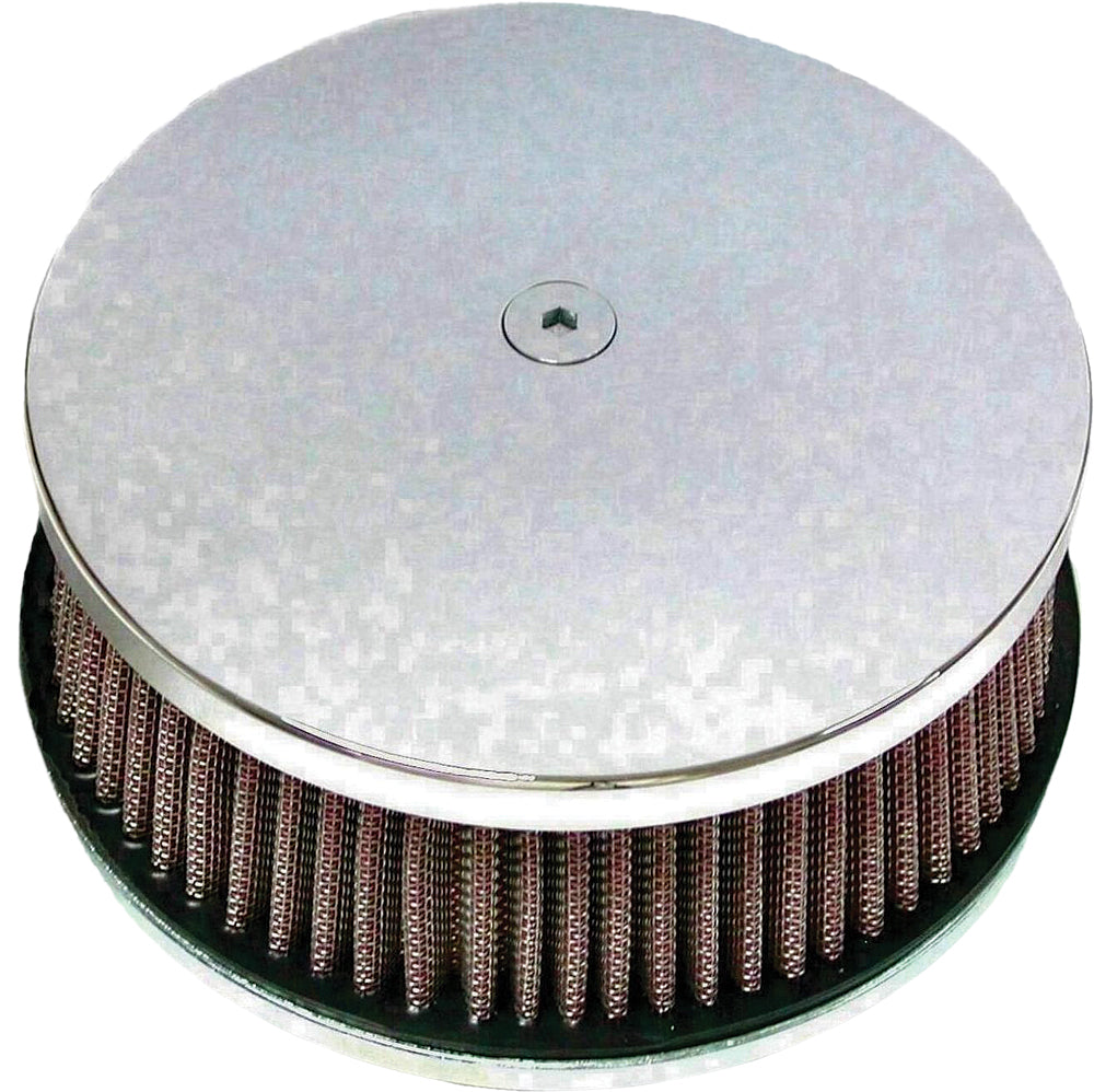 Round Air Cleaner Hp Classic Smooth Chrome 5 7/8&quot;