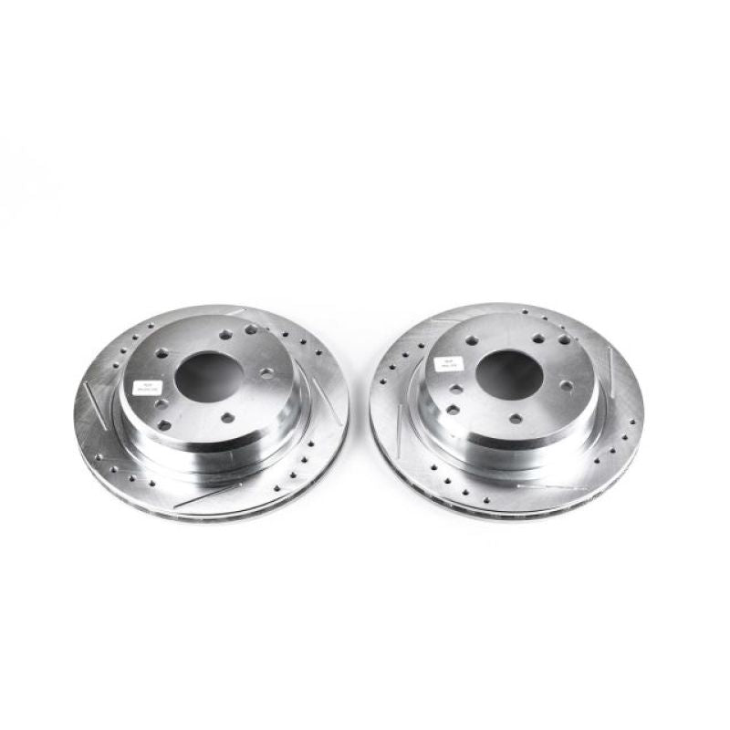 Power Stop 84-87 Chevrolet Corvette Rear Evolution Drilled &amp; Slotted Rotors - Pair