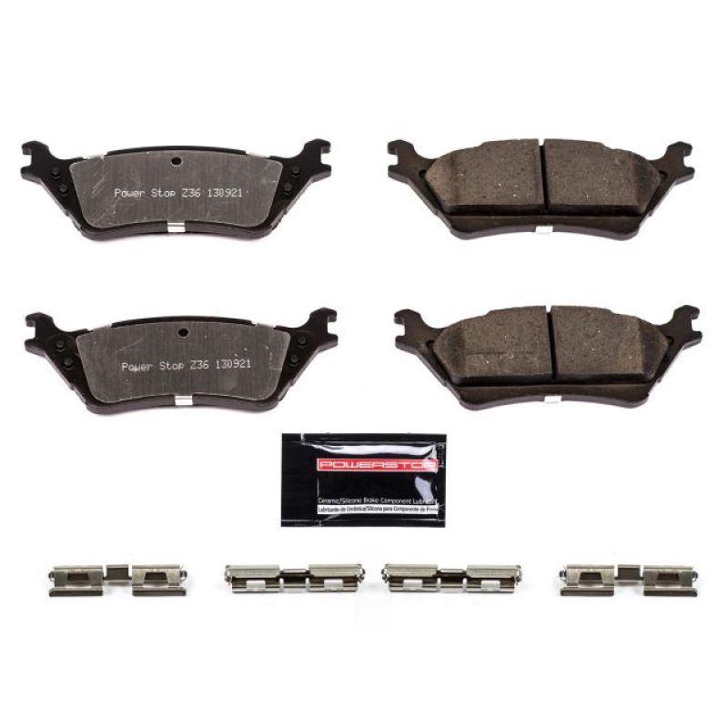Power Stop 12-19 Ford F-150 Rear Z36 Truck &amp; Tow Brake Pads w/Hardware
