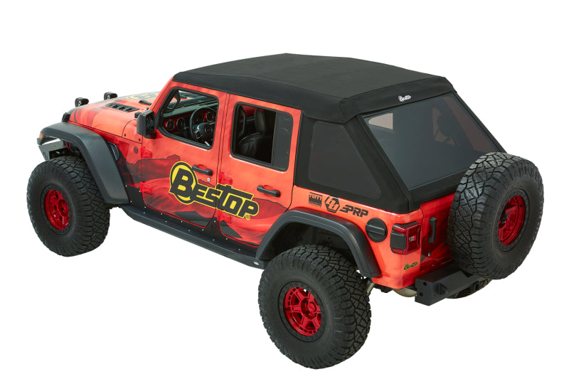 Bestop 18-26 Jeep Wrangler JL 4-Door Trektop Ultra (Premium Black Twill)