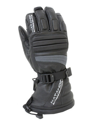KATAHDIN GEAR TORQUE LEATHER SNOWMOBILE GLOVE, GREY-MED