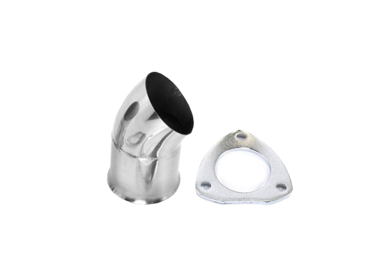 Granatelli 3.0in 304SS Turn Down w/3-Bolt Flange &amp; Gasket