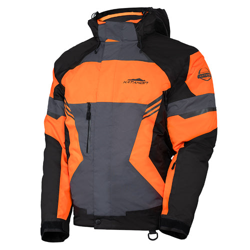 KATAHDIN GEAR DAGGER JACKET MENS, BLACK/GREY/ORANGE - 2X-L