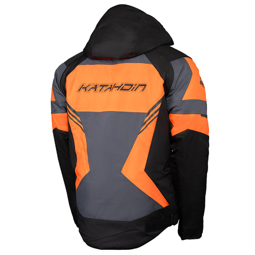 KATAHDIN GEAR DAGGER JACKET MENS, BLACK/GREY/ORANGE - 2X-L