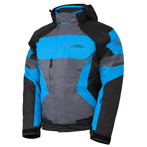 KATAHDIN GEAR DAGGER JACKET MENS, BLACK/GREY/BLUE - 2X-LARGE