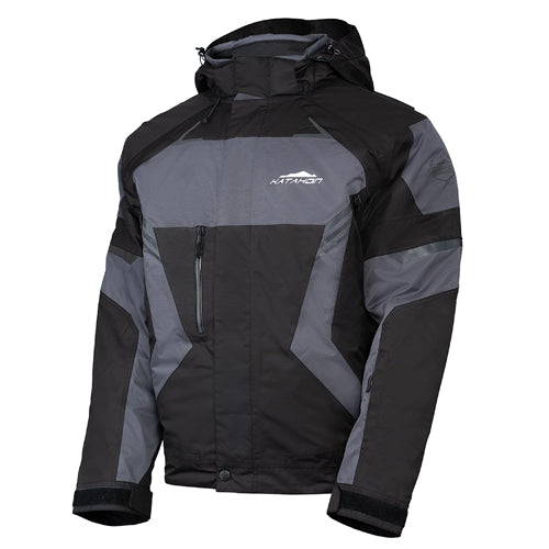 KATAHDIN GEAR DAGGER JACKET MENS, BLACK/GREY - LARGE