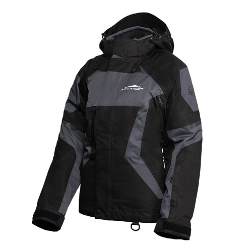KATAHDIN GEAR DAGGER JACKET WOMENS, BLACK/GREY - LARGE