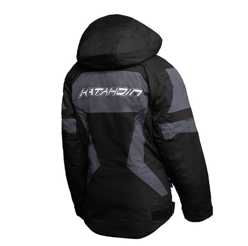 KATAHDIN GEAR DAGGER JACKET WOMENS, BLACK/GREY - LARGE