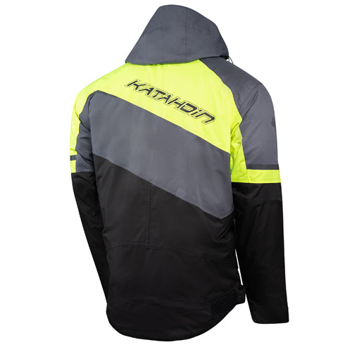 KATAHDIN GEAR RECON JACKET MENS, BLACK/GREY/HI-VIZ - LARGE