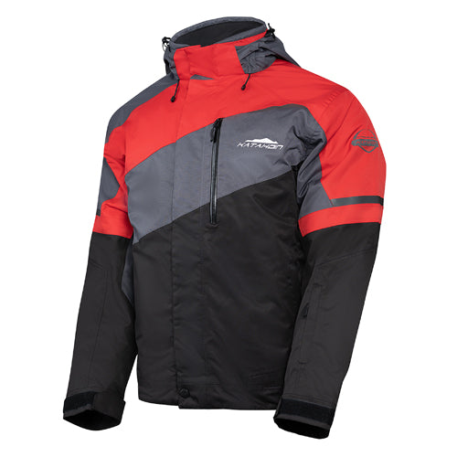 KATAHDIN GEAR RECON JACKET MENS, BLACK/GREY/RED - X-LARGE