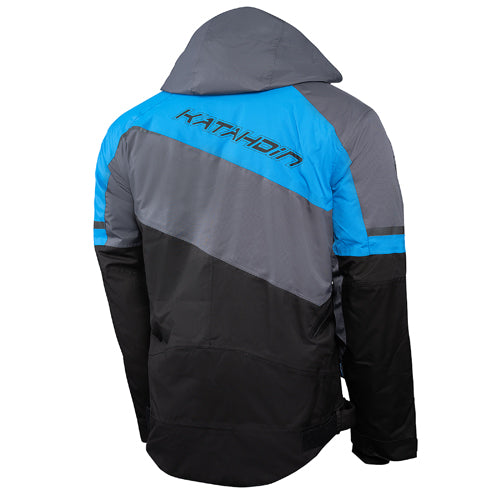 KATAHDIN GEAR RECON JACKET MENS, BLACK/GREY/BLUE - LARGE
