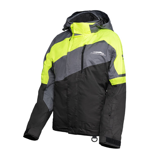 KATAHDIN GEAR RECON JACKET WOMENS, BLACK/GREY/HI-VIZ - X-L