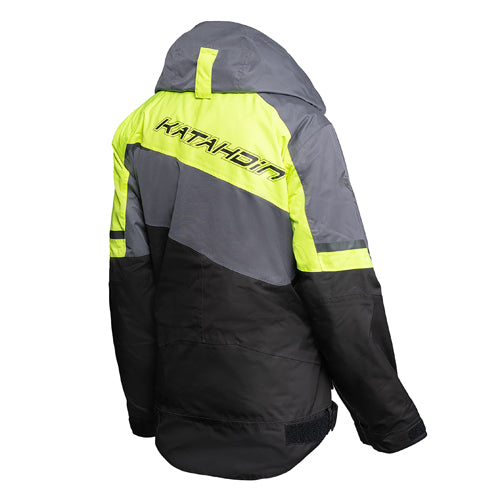 KATAHDIN GEAR RECON JACKET WOMENS, BLACK/GREY/HI-VIZ - X-L