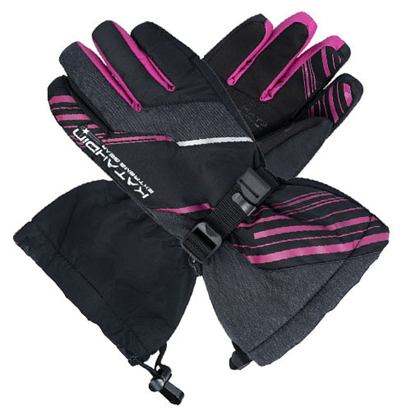 KATAHDIN GEAR GUNNER GLOVES BLACK/GREY/PINK - SMALL