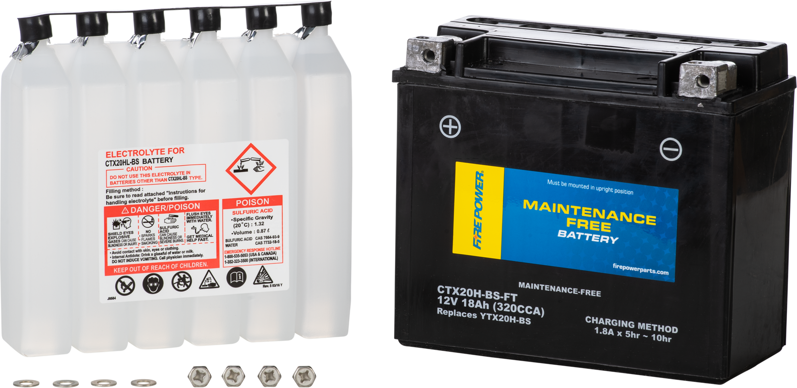 Battery Ctx20h Bs Ft Maintenance Free