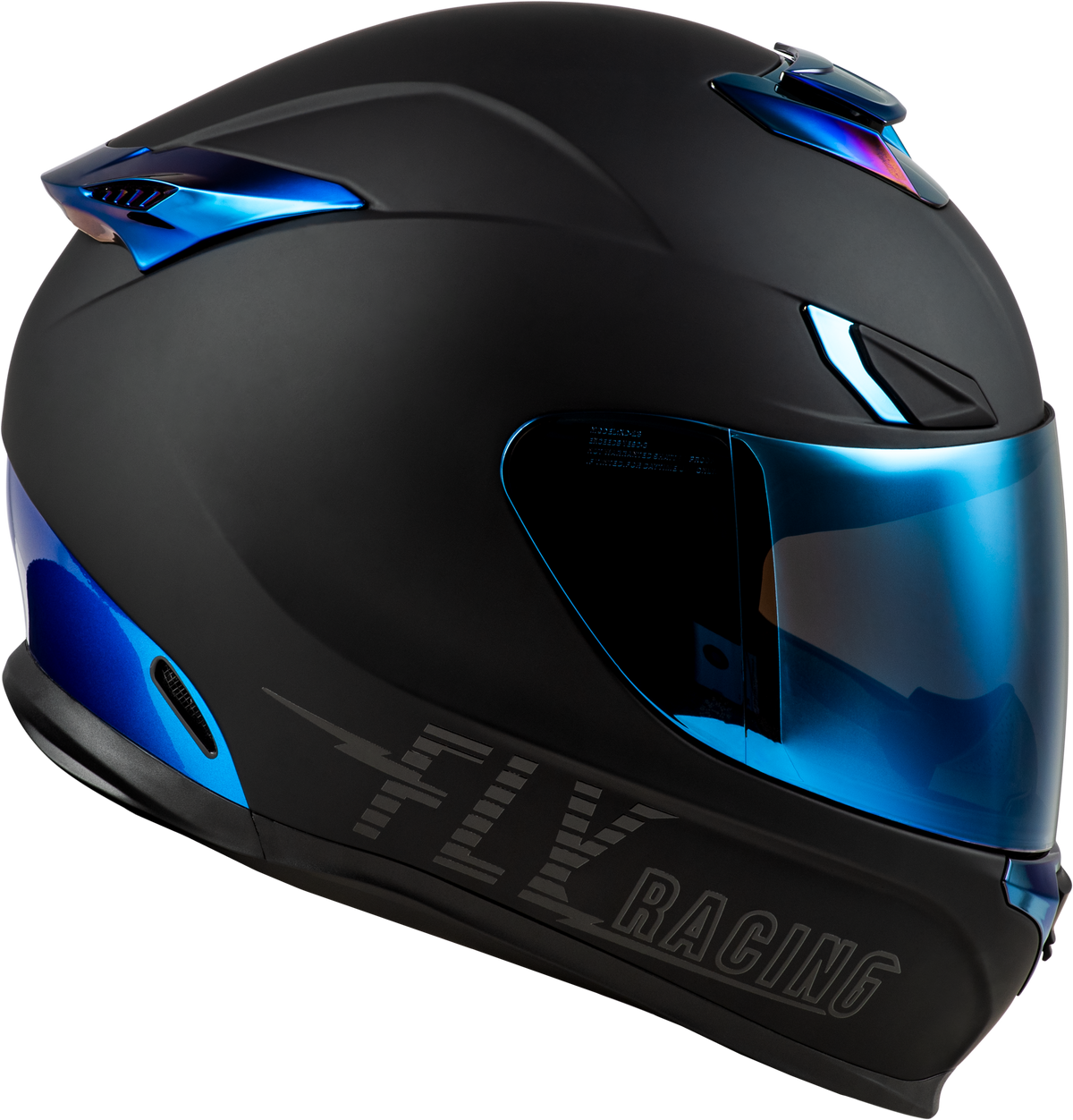 Sentinel Recon Helmet Matte Black/Blue Chrome Xl