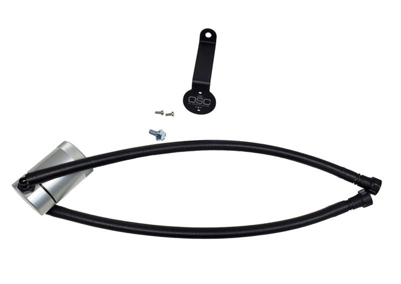 J&amp;L 20-25 Chevy Silverado/GMC Sierra 2500/3500 6.6L Drivers Side Oil Separator 3.0 - Clear Anodized