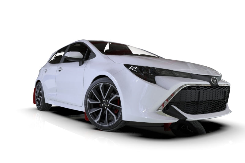 Rally Armor 18-25 Toyota Corolla Hatchback Red UR Mud Flap w/White Logo