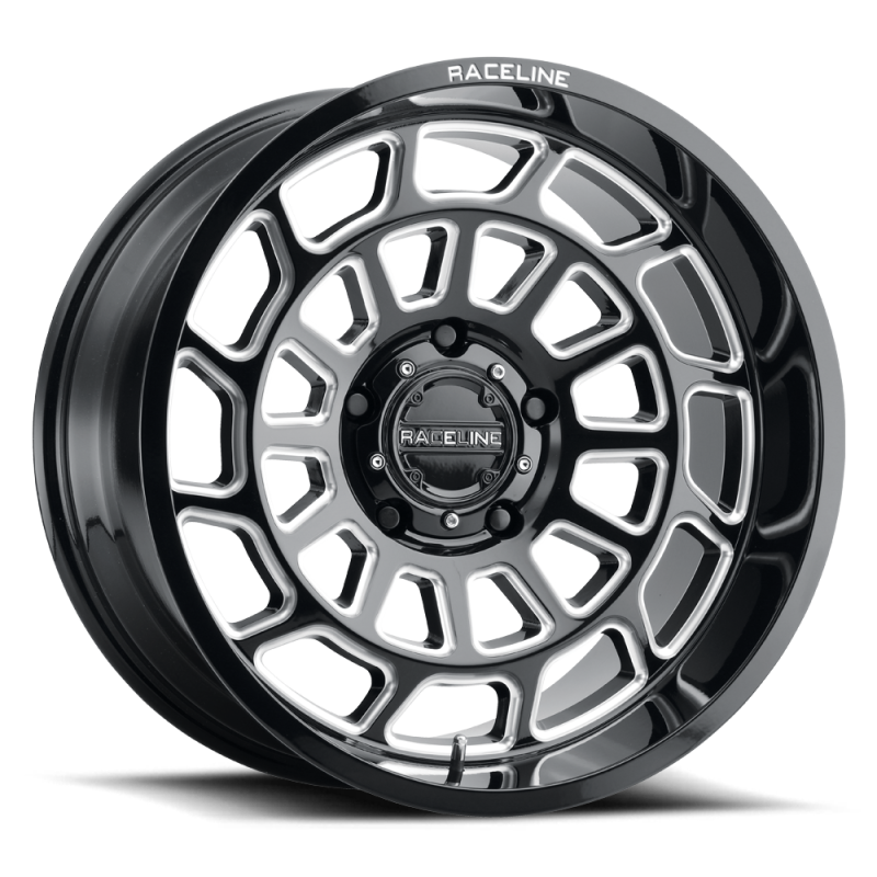 Raceline 955M Warp 20x9in / 8x165.1 BP / 0mm Offset / 125.2mm Bore - Satin Black &amp; Milled Wheel