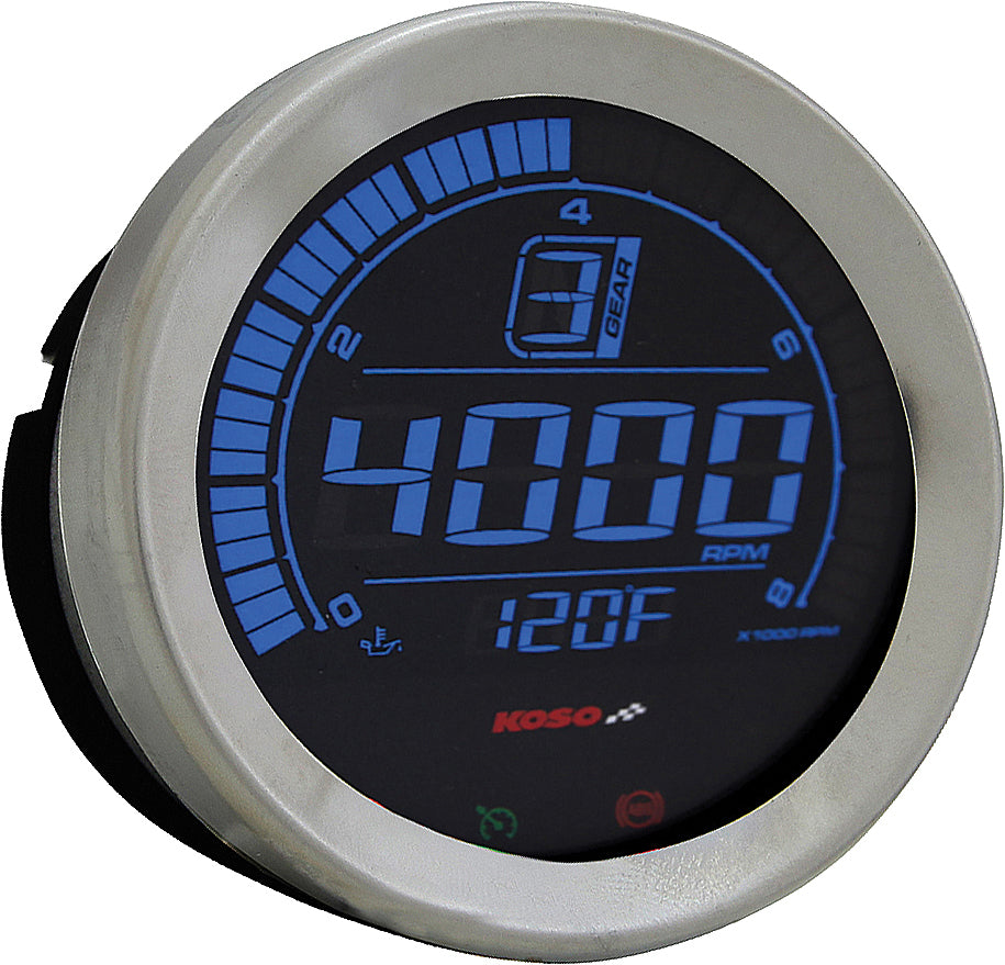 Hd 02 Series Gauge Kit Silver Bezel Oil Temp