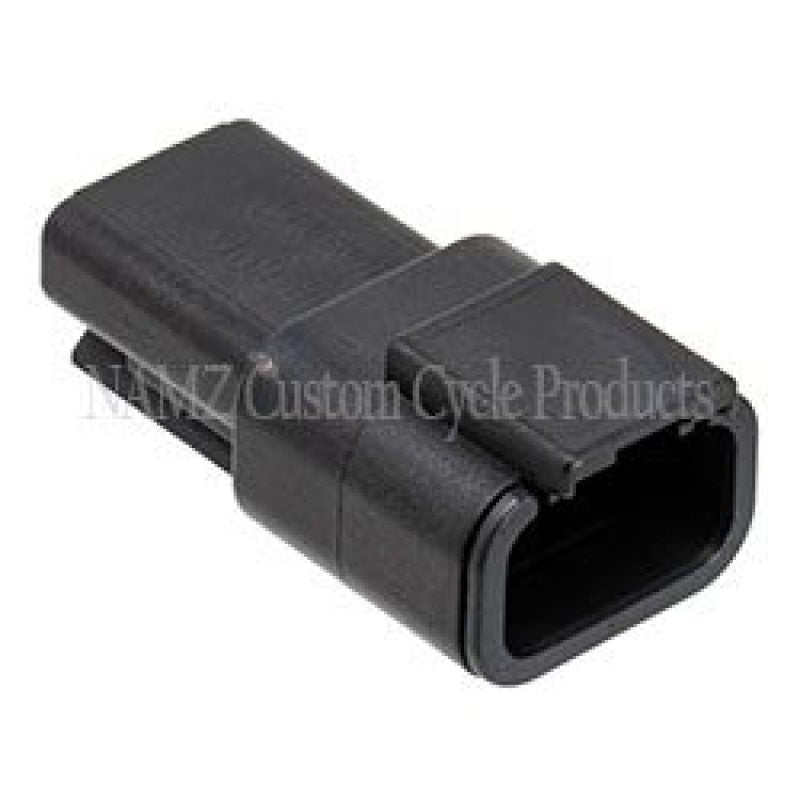 NAMZ Deutsch DTM 3-Position Receptacle w/3 Stamped Terminals &amp; Wedgelock - Black (HD 74103-98BK)