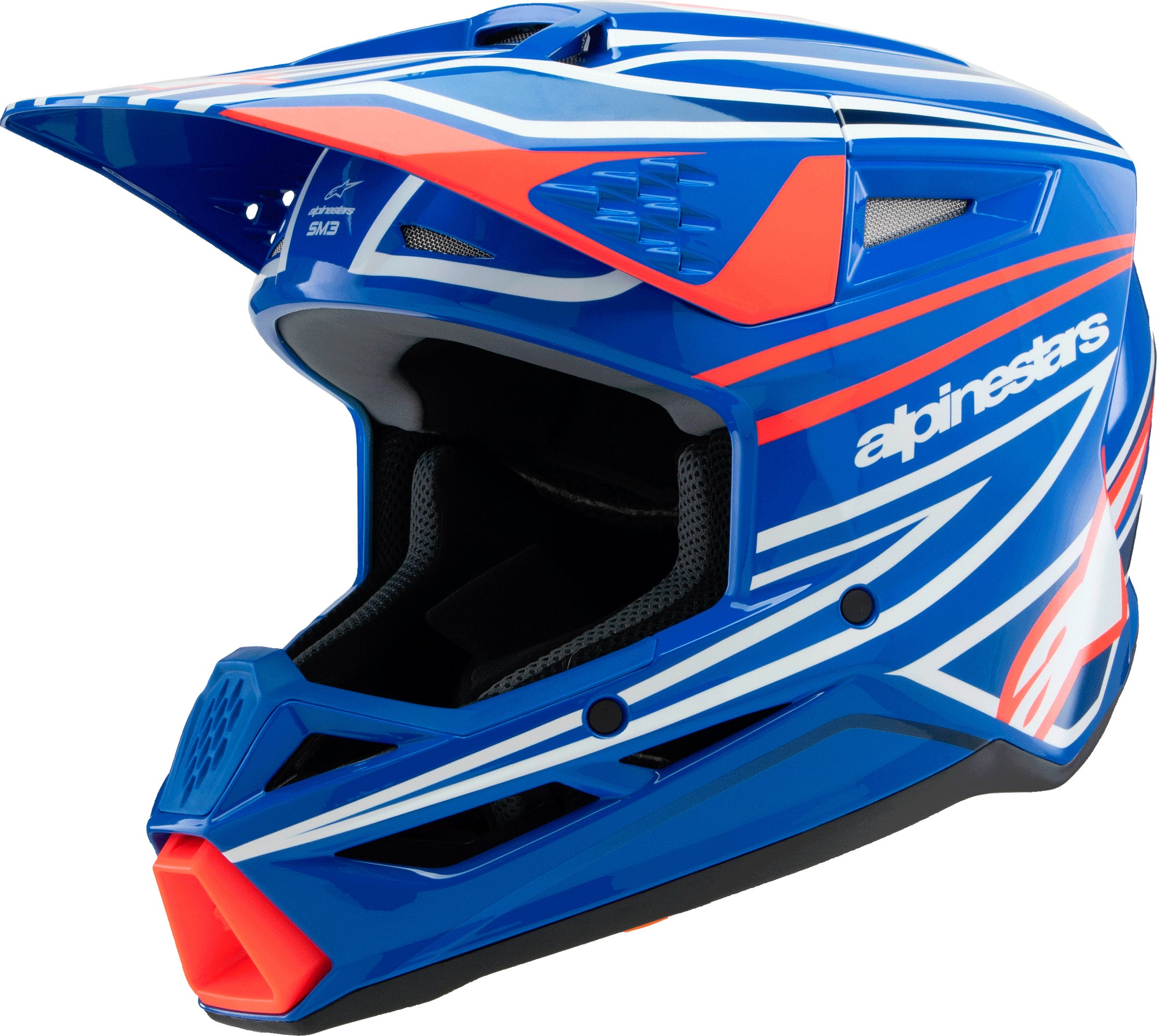 Sm3 Youth Wurx Helmet Blue/Red/Wht/Blk Yl