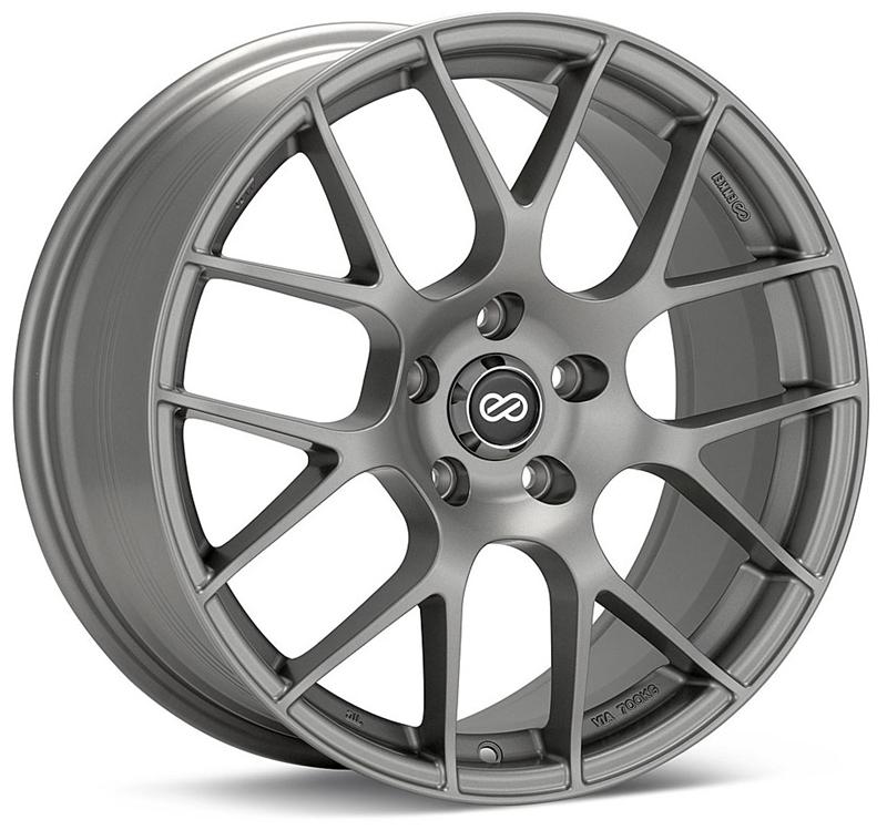 Enkei Raijin 18x8 35mm Offset 5x112 Bolt Pattern 72.6 Bore Diameter Hyper Silver Wheel