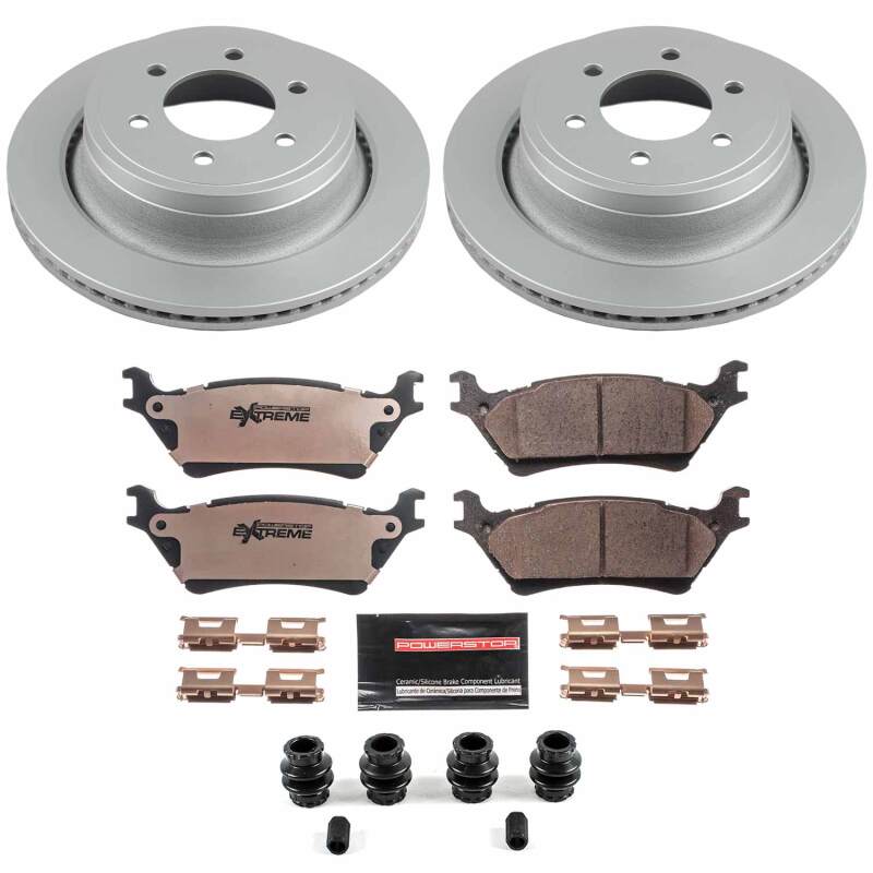 Power Stop 12-18 Ford F-150 Rear Z36 Coated Truck &amp; Tow Brake Kit