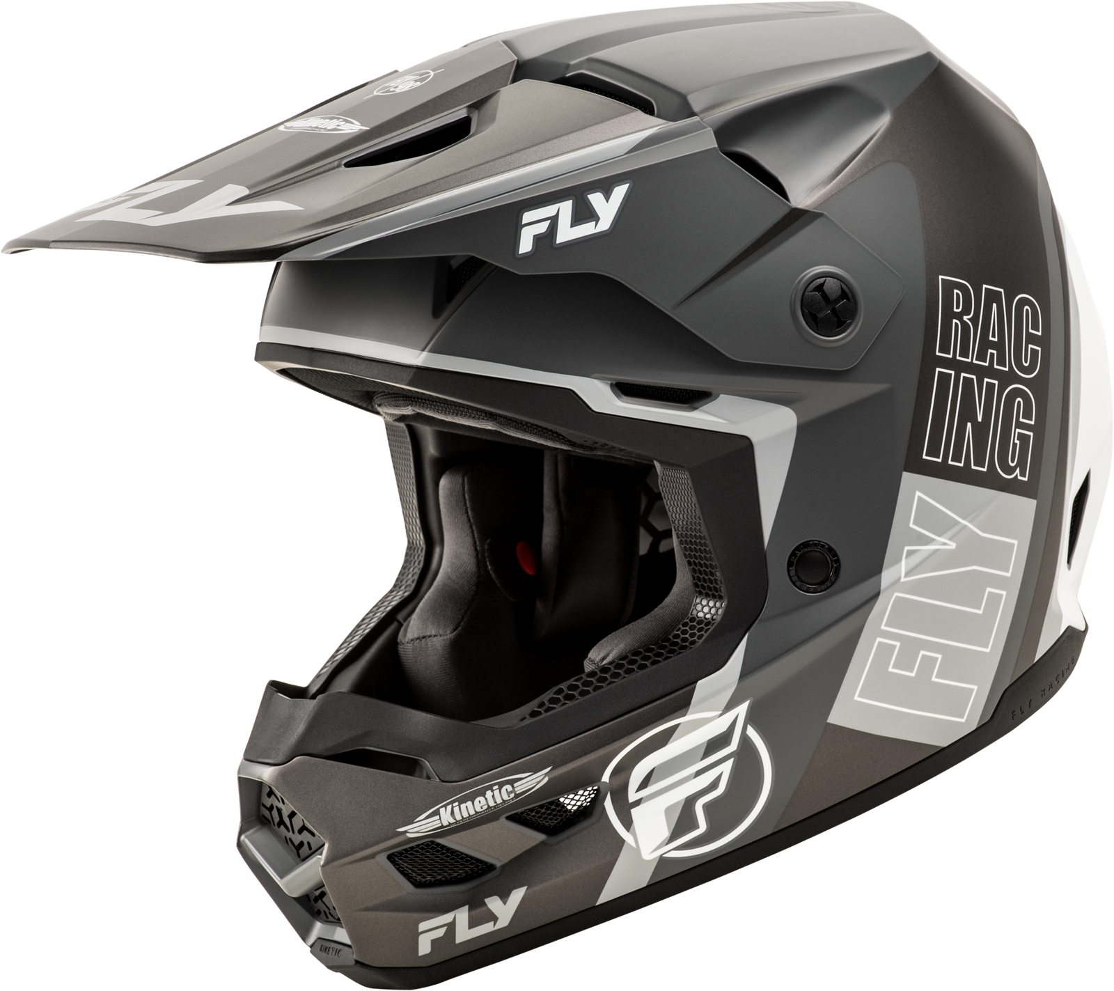 Kinetic Rally Helmet Matte Grey/Black/White Xs