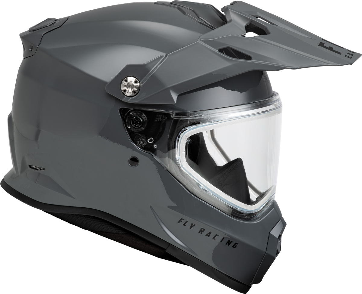 Trekker Cw Solid Helmet Dual Shld Grey Sm