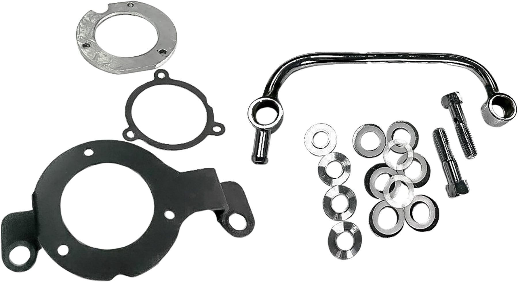 Complete Mnt Kit Breather Tube Black M8 (Ex 23 Cvo)