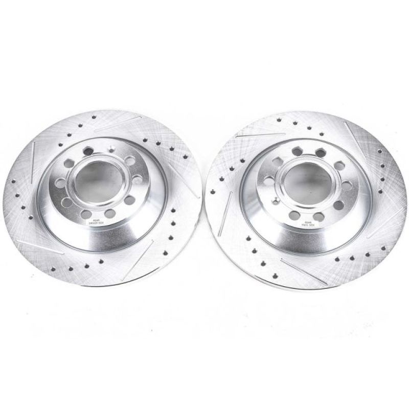 Power Stop 05-11 Audi A6 Rear Evolution Drilled &amp; Slotted Rotors - Pair