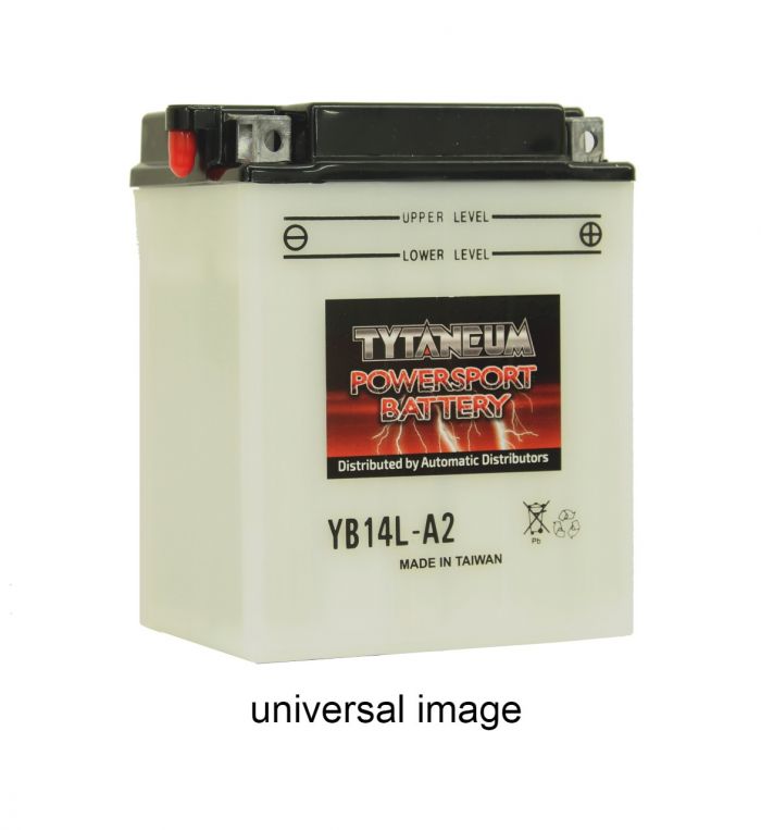 TYTANEUM PS BATTERY YB12AL-A2, W/ACID