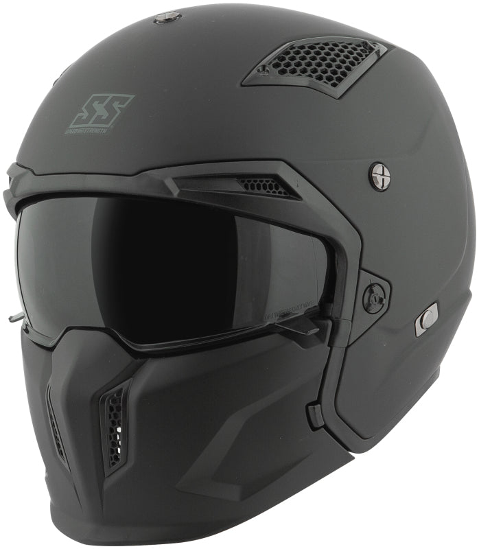 Speed and Strength SS2400 Tough As Nails Helmet Black/White - Small