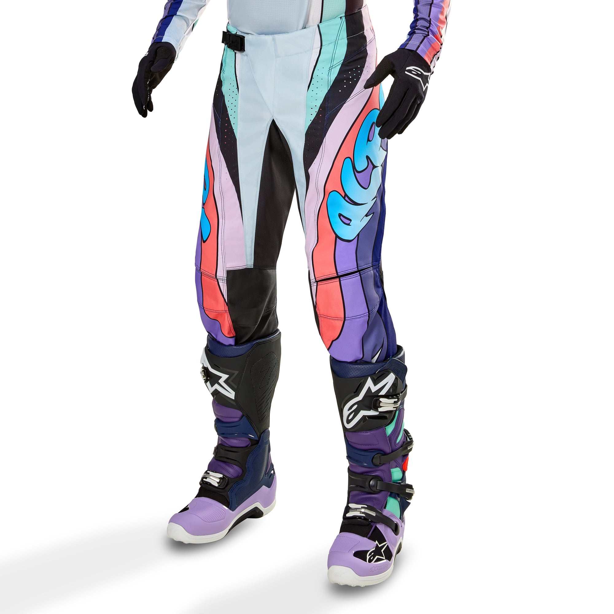 Techstar Le Imperial Pants Double Purple/Blue/Black Sz 36