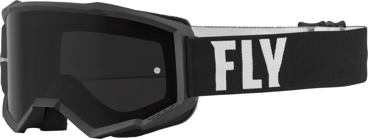 Focus Sand Goggle Black/White W/ Dark Smoke Lens