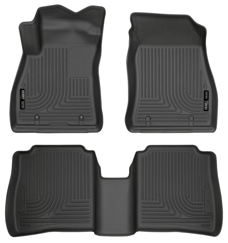 Husky Liners 14-18 Nissan Sentra Weatherbeater Black Front &amp; 2nd Seat Floor Liners