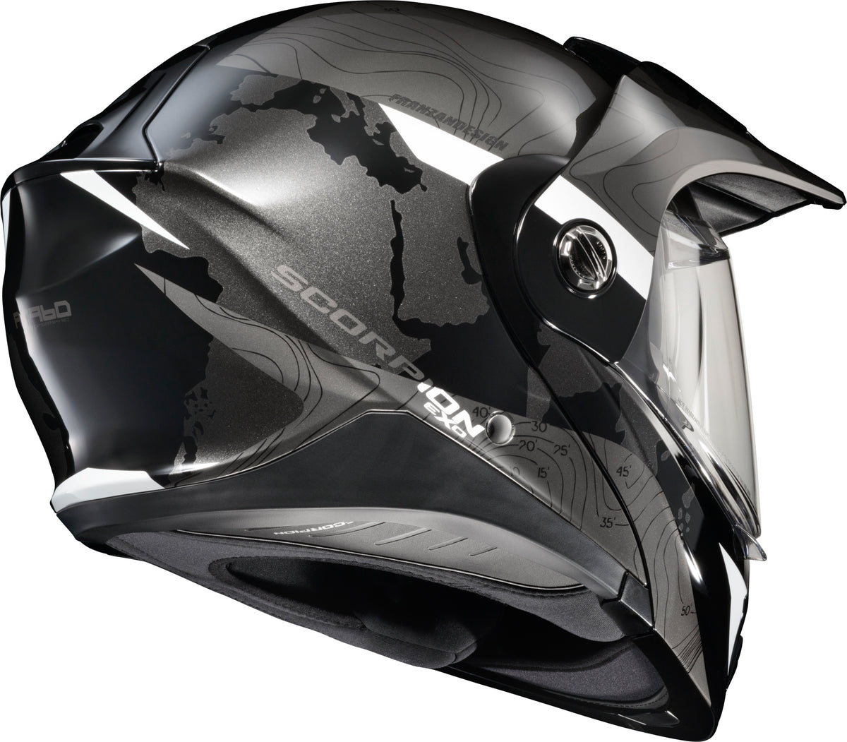 Exo At960 Modular Helmet Topographic Black/White Xl