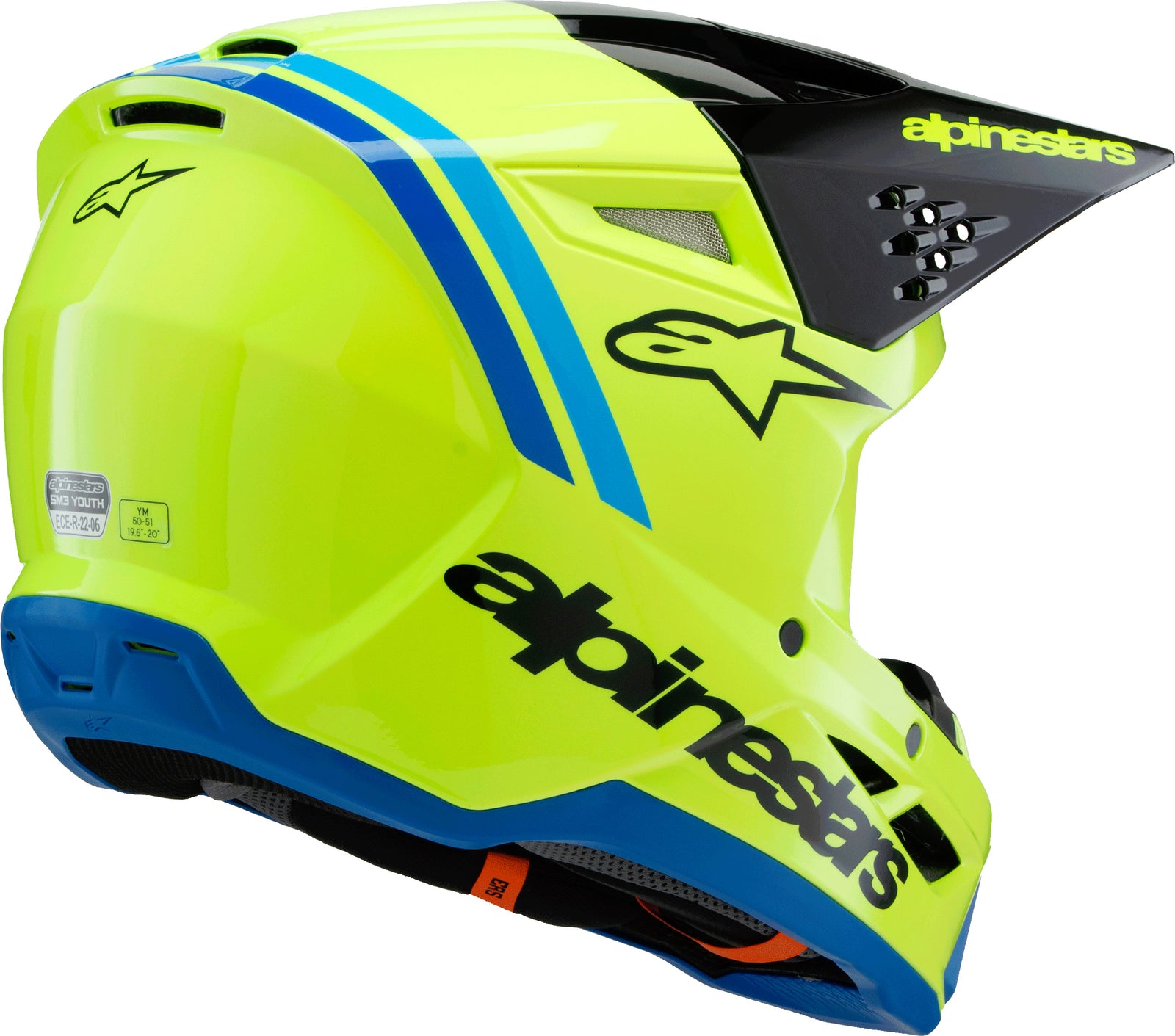 Sm3 Youth Radium Helmet Ylw Fluo/Blk/Blue Ys