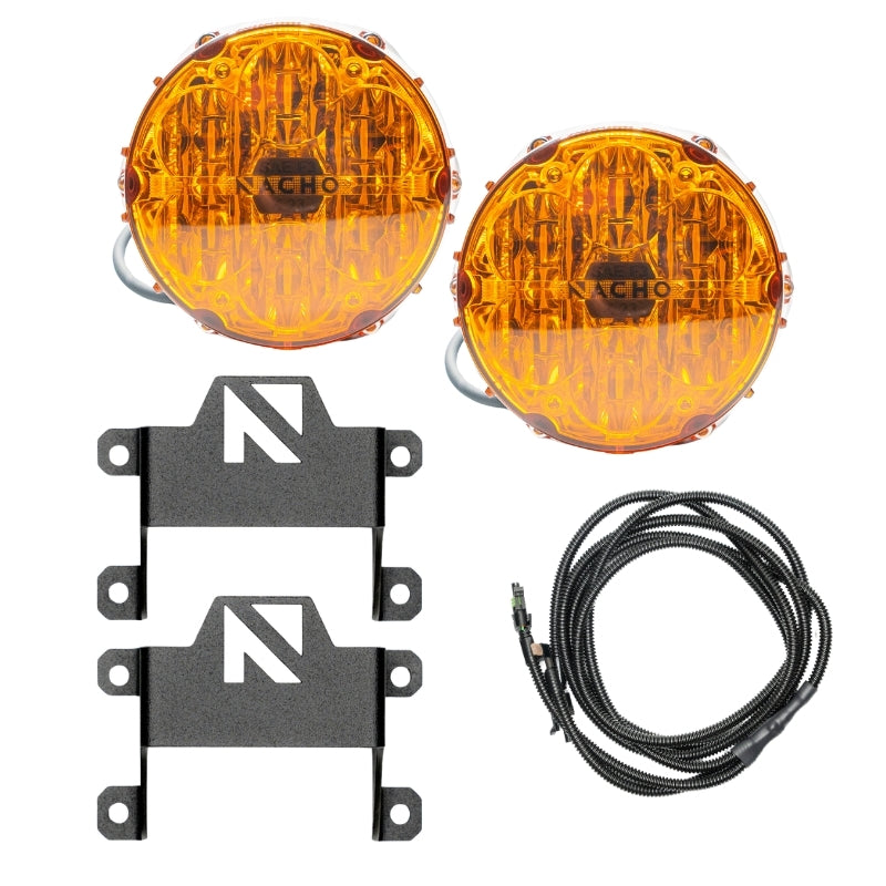 Nacho Lighting Ford Bronco Nacho SAE Only Plug N Play Fog Light Kit - Amber