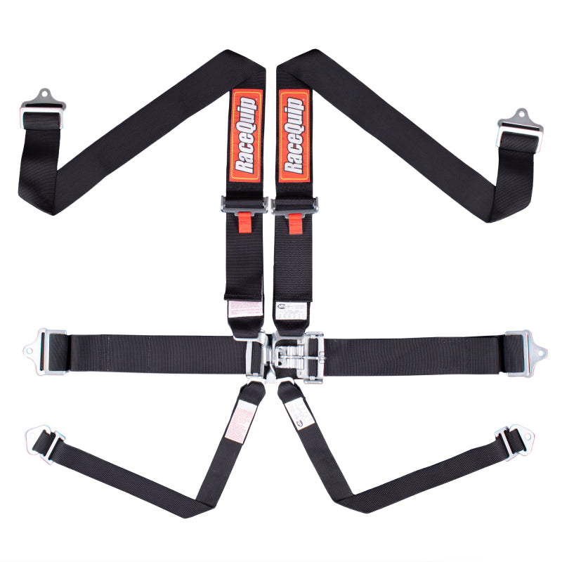 RaceQuip Black L &amp; L 6pt Seat Belt
