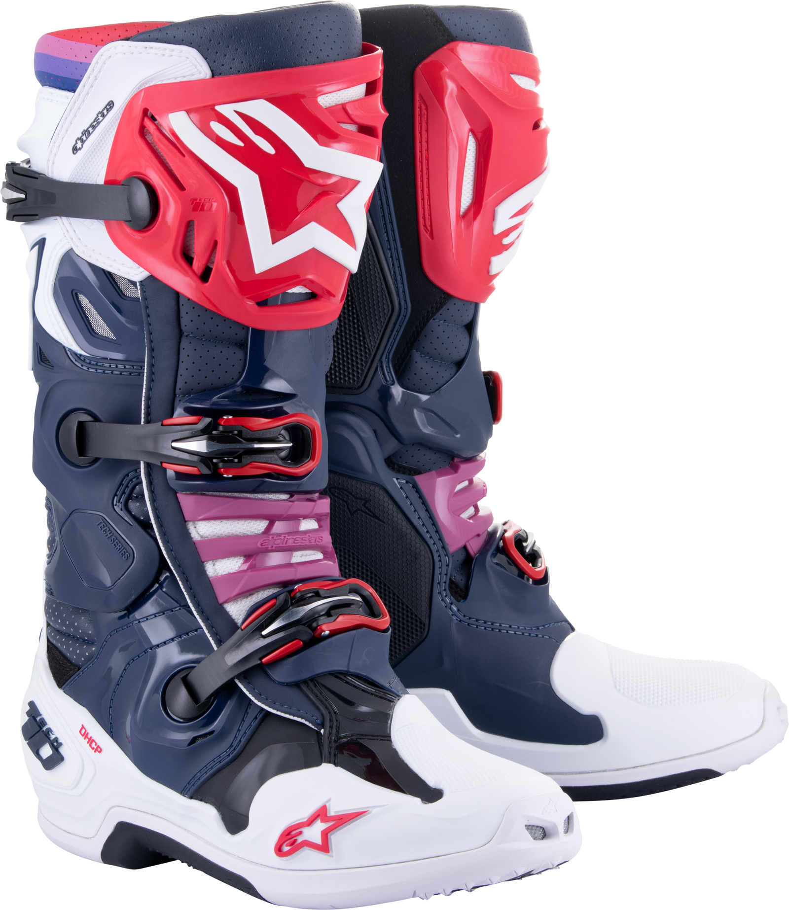 Tech 10 Supervented Boots Night Nvy/Wht/Rainbow Sz 9