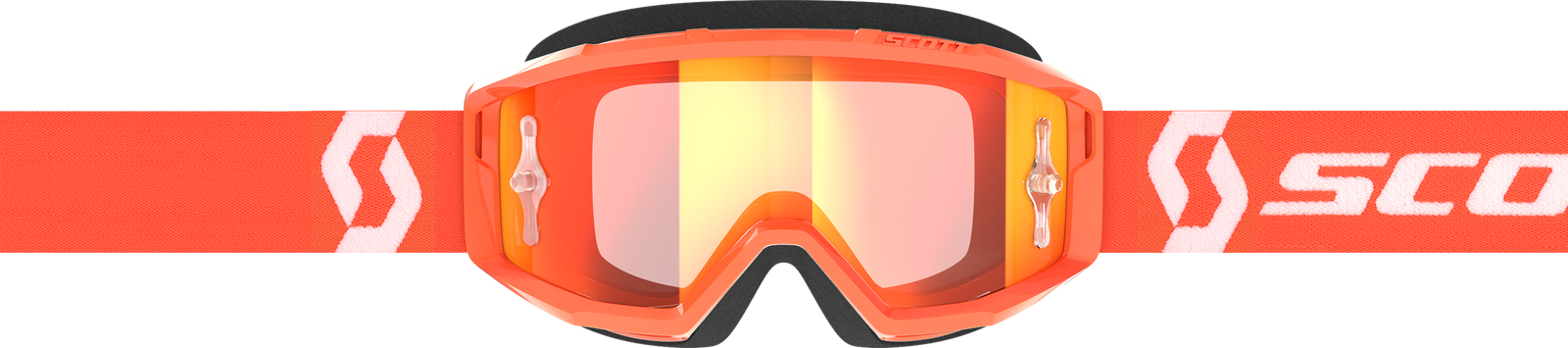 Primal Goggle Orange/White Orange Chrome Works