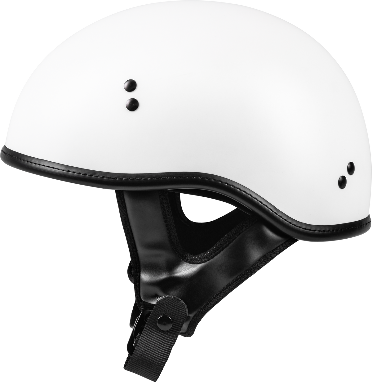 .357 Solid Half Helmet Matte White Lg