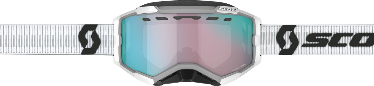 Fury Goggle Snow Cross White W/Enh Aqua Chrome