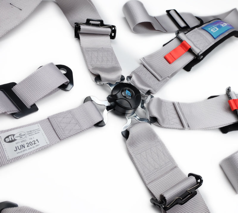 NRG 5PT 3in. Seat Belt Harness / Cam Lock - Silver