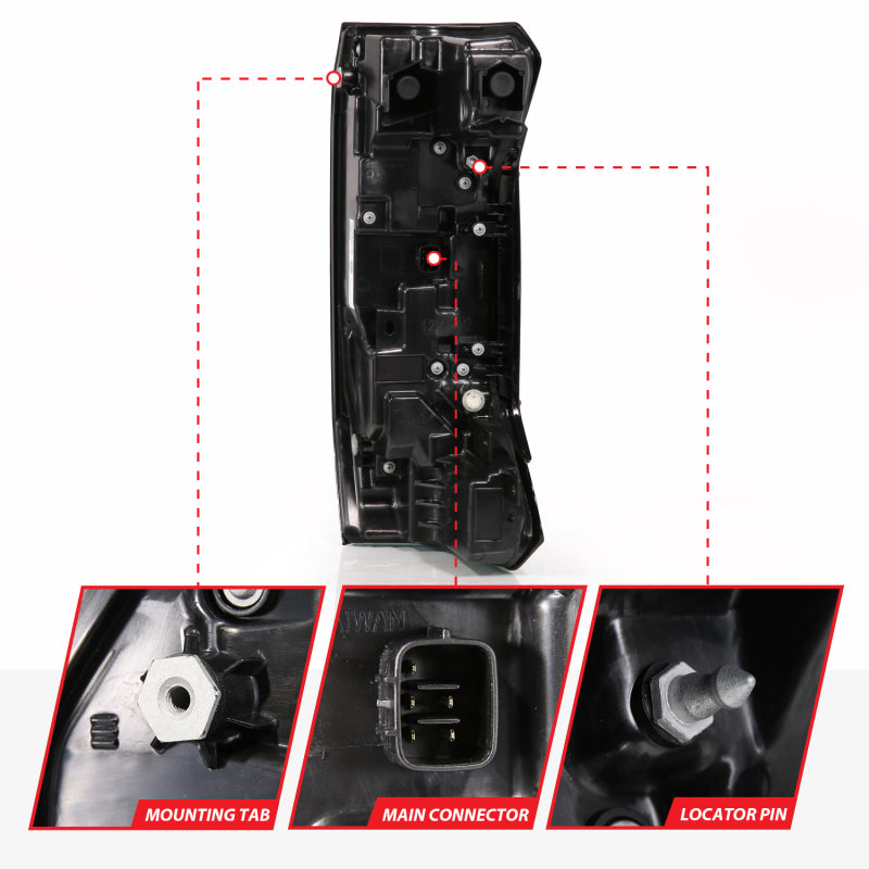 ANZO 22-24 Toyota Tundra Z-Series Full LED Tail Lights Smoke Lens Init/SeqSig- Pair