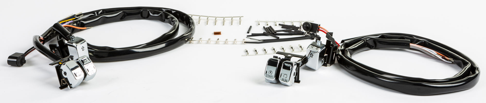 Hbar Switch Kit Chr/Blk Lettrs Xl 07 13 Fx 07 11 Softail